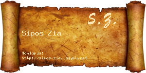 Sipos Zia névjegykártya