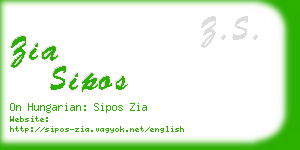 zia sipos business card